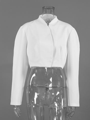 Minimalist Cropped Structured Jacket