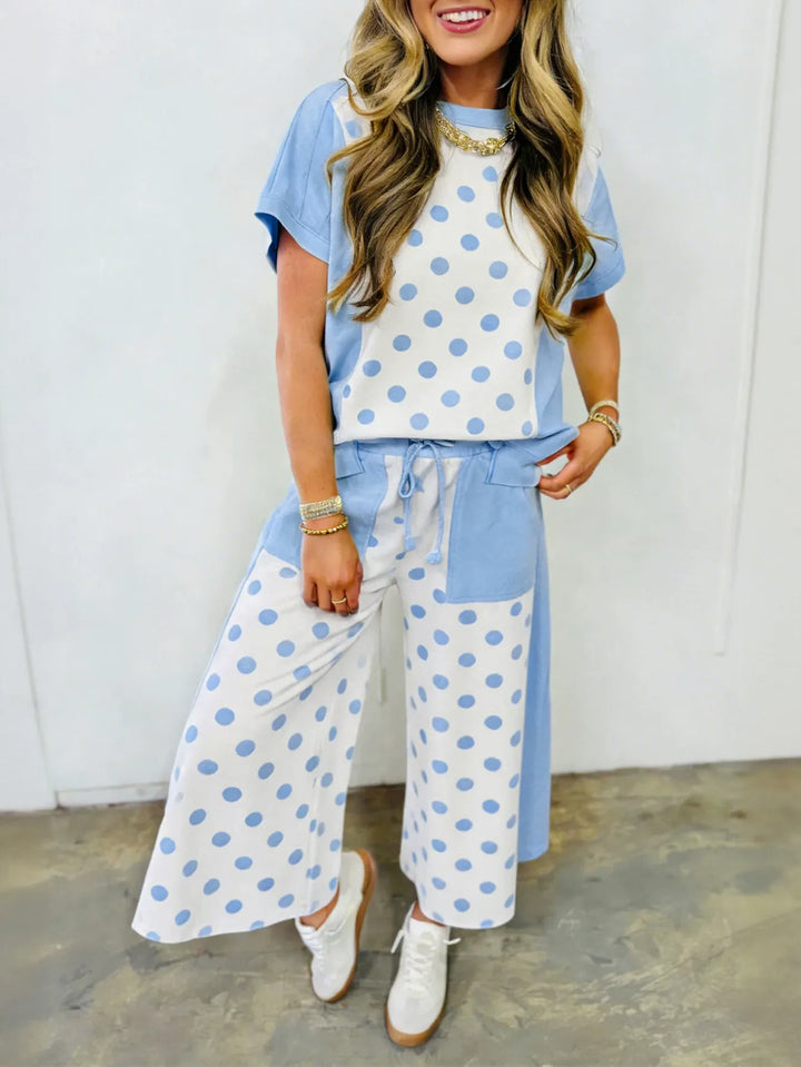 Comfy Polka Dot Lounge Pants Set