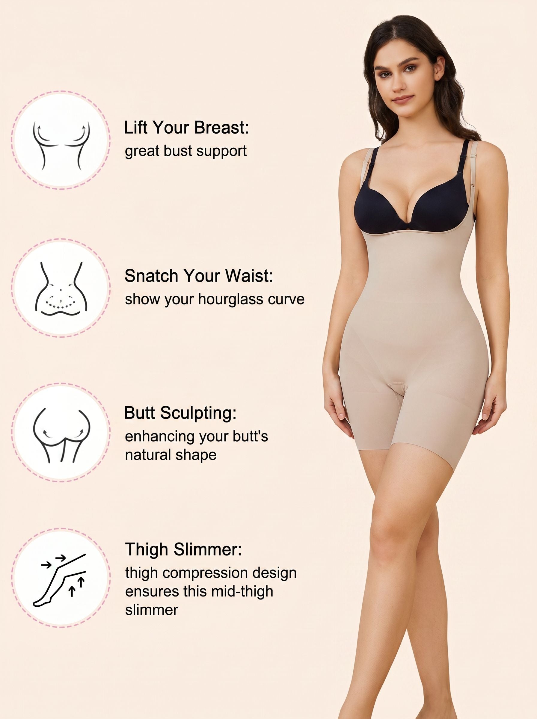 Seamless Tummy Control Bodysuit Shapewear