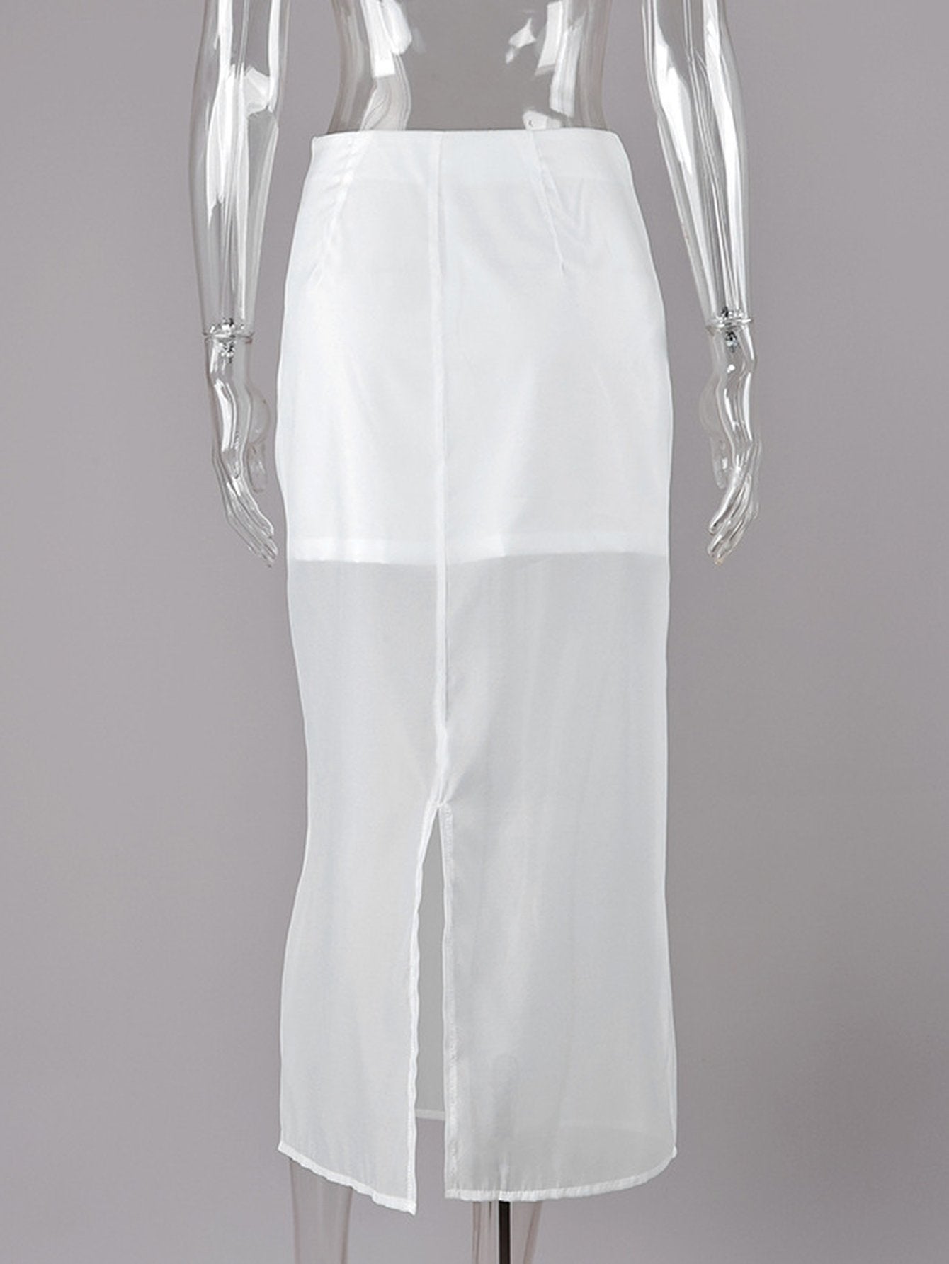 Sheer Layered Midi Skirt