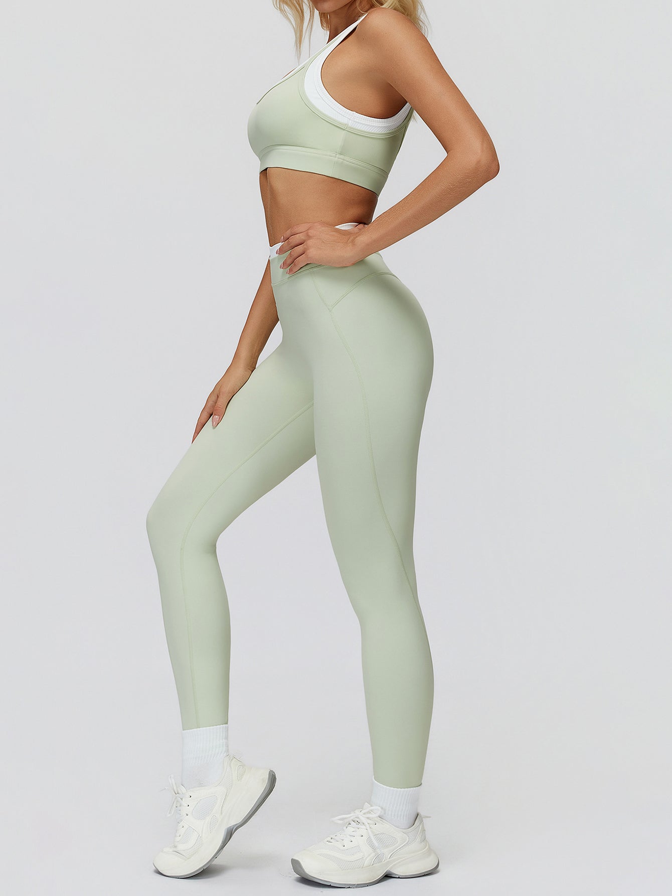 High Waisted Crossover Waist Leggings