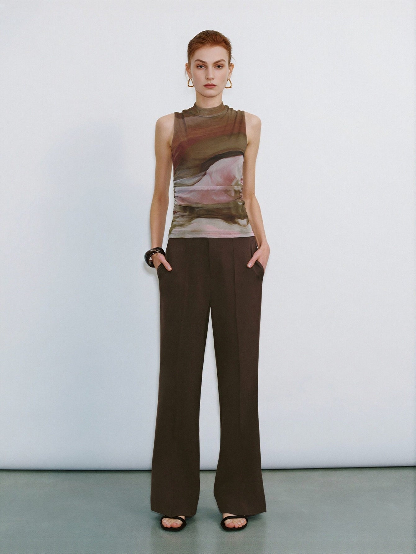 Urban Revivo Harem Pants-Dark Brown
