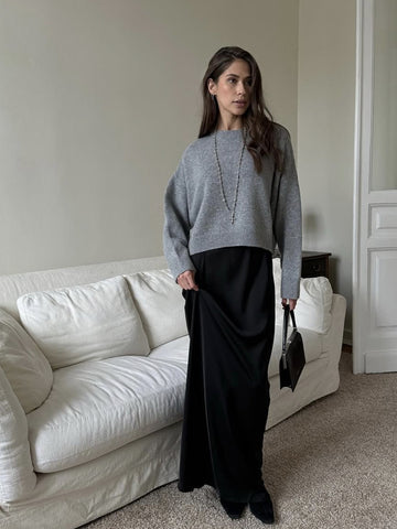 Oversized Crewneck Soft Knit Sweater
