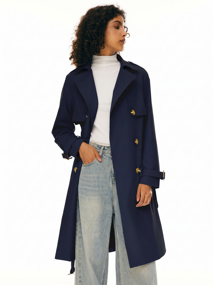 Classic Double Breasted Trench Coat