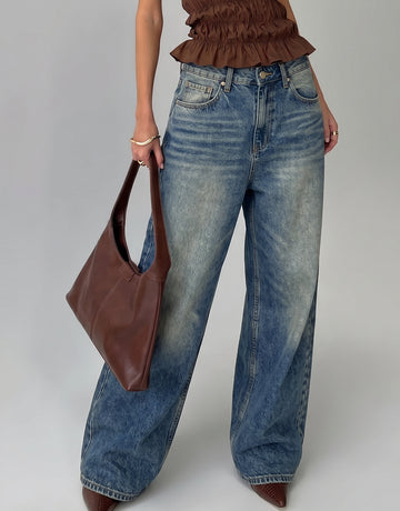 Vintage Acid Wash Rigid Denim Pants