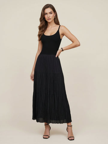 MO&Co. Paneled Maxi Tank Dress
