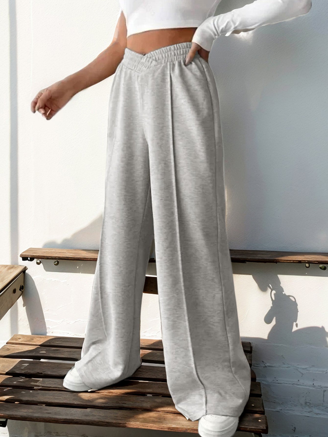 High Waisted Relaxed Fit Comfy Pants