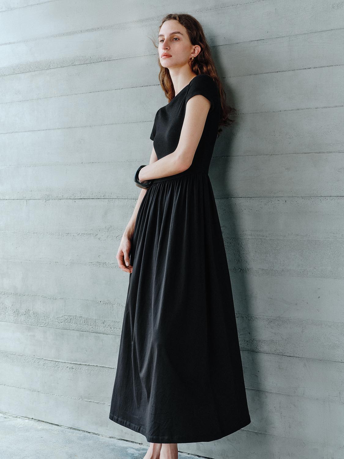 Urban Revivo A-Line Maxi Dresses-Black