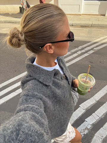 Cozy Oversized Button Collar Sweater