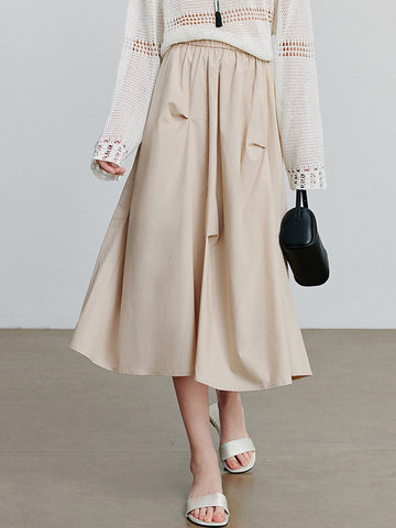 TOYOUTH High-Waisted Draped Modern Maxi Skirt