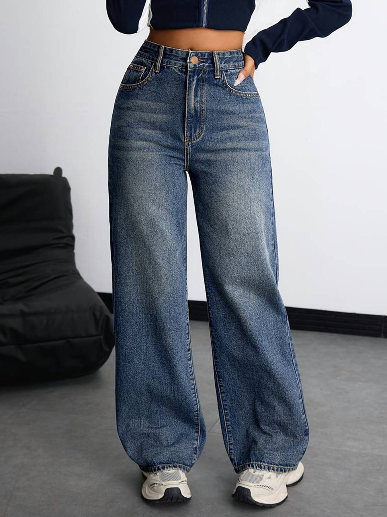 High Waisted Wide Leg Jeans