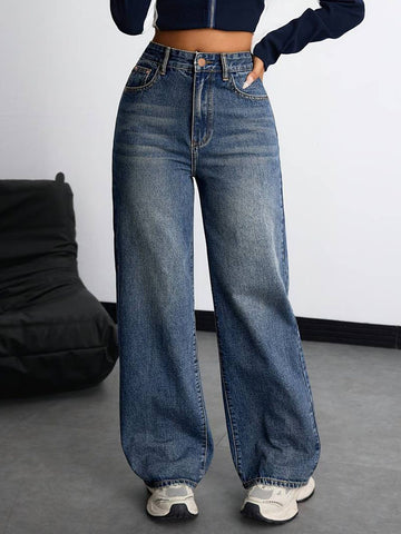 High Waisted Wide Leg Jeans