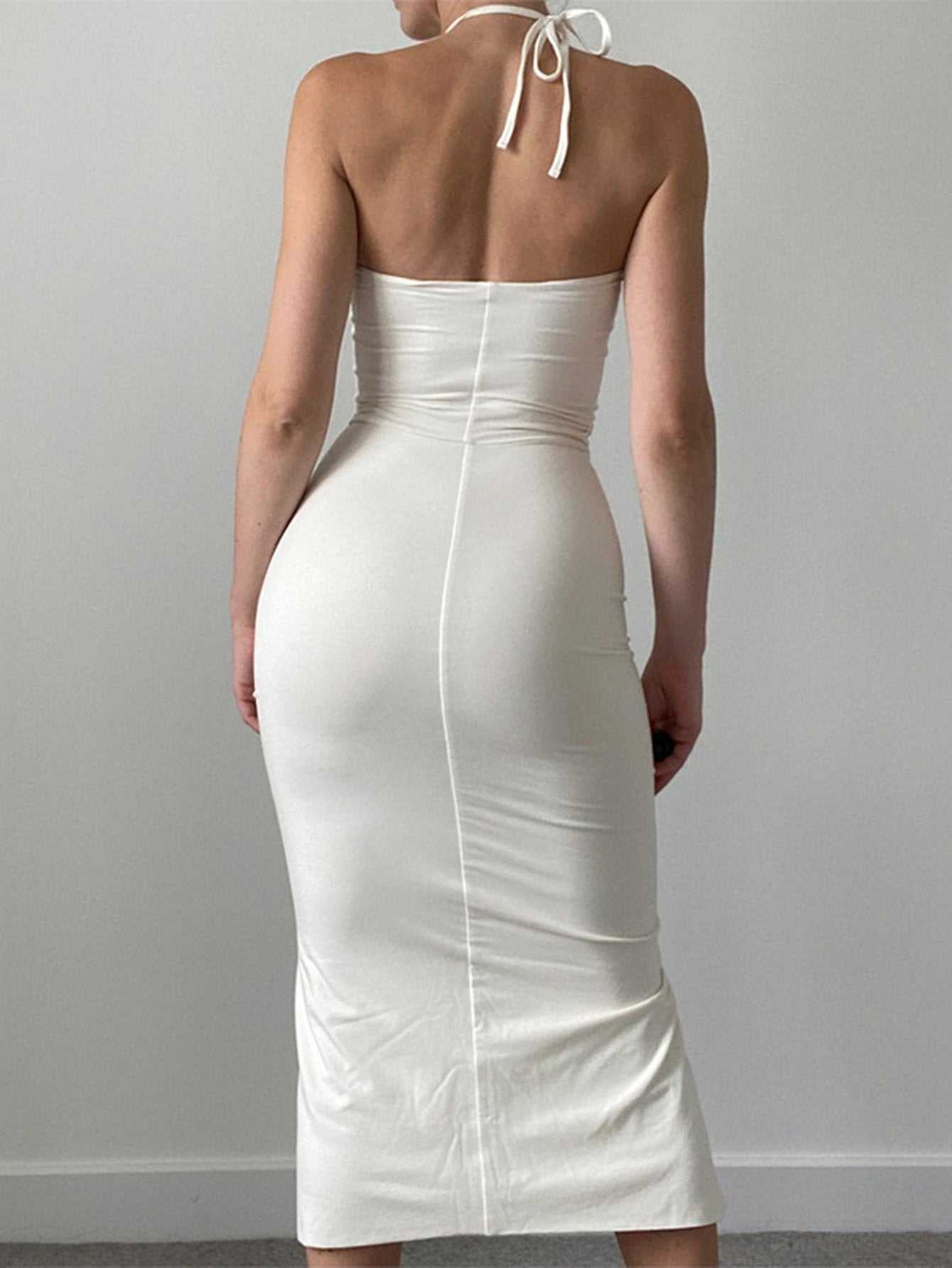 Strapless High Slit Beach Maxi Dress