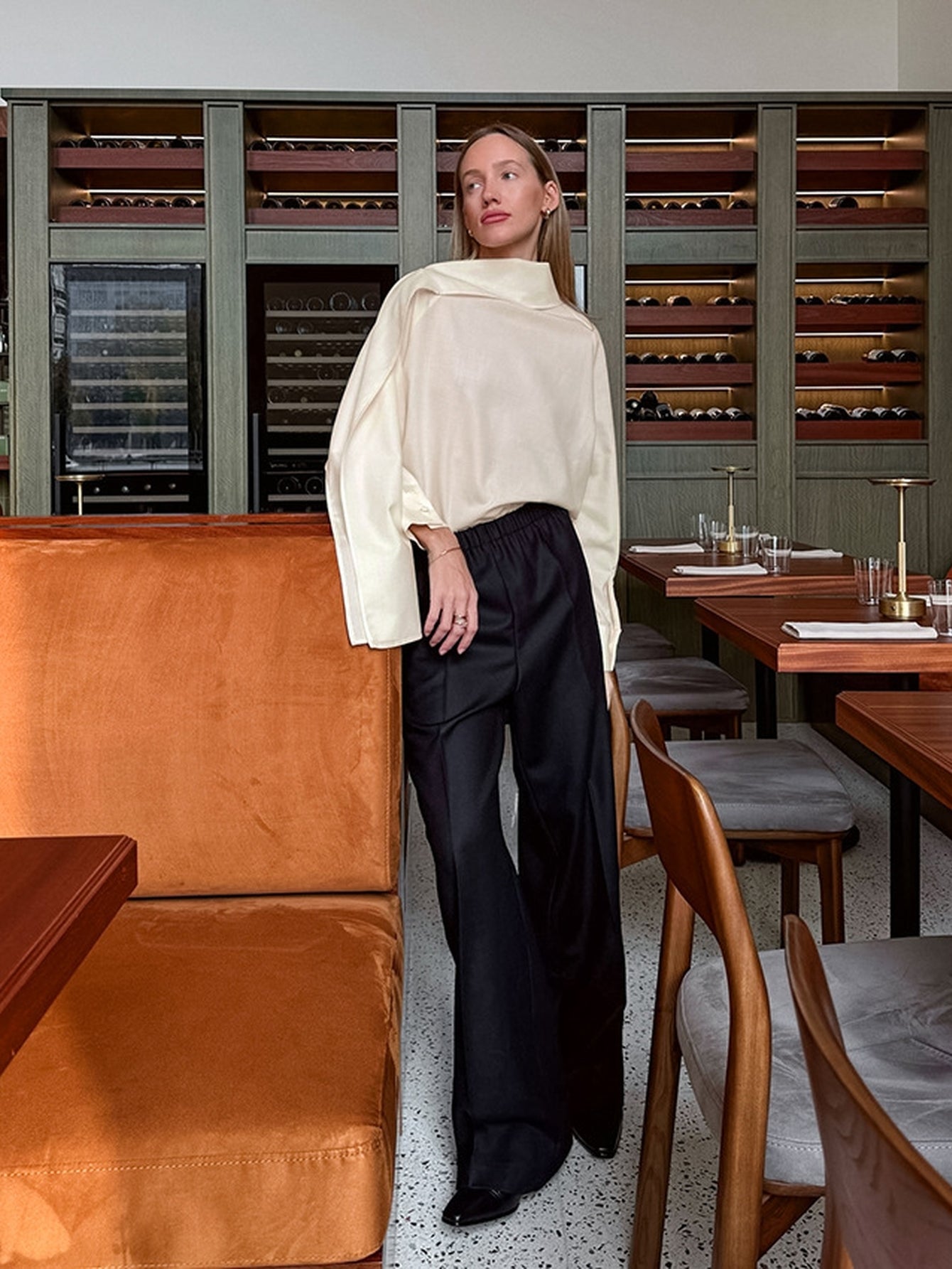 Elegant Asymmetric Split Sleeve Chiffon Blouse