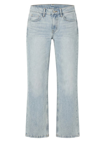 High Waisted Light Wash Straight Jeans