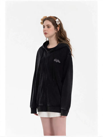 Sequin Embellished Teddy Bear Hooded Jacket