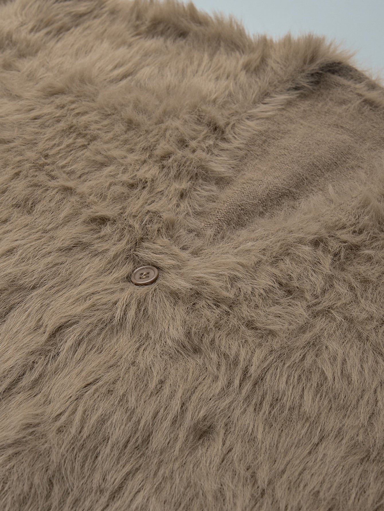 Cozy Fuzzy V Neck Cardigan Sweater
