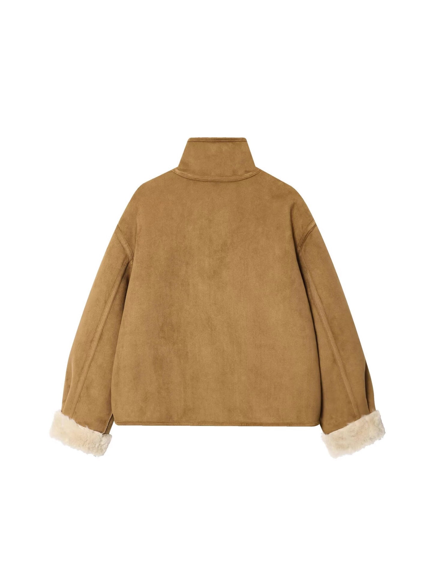 Cozy Faux Suede Sherpa Jacket