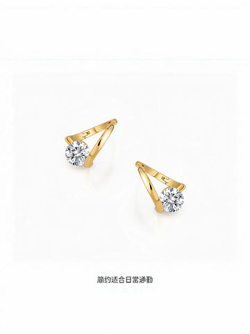 Minimalist Dainty Cubic Zirconia Hoop Earrings