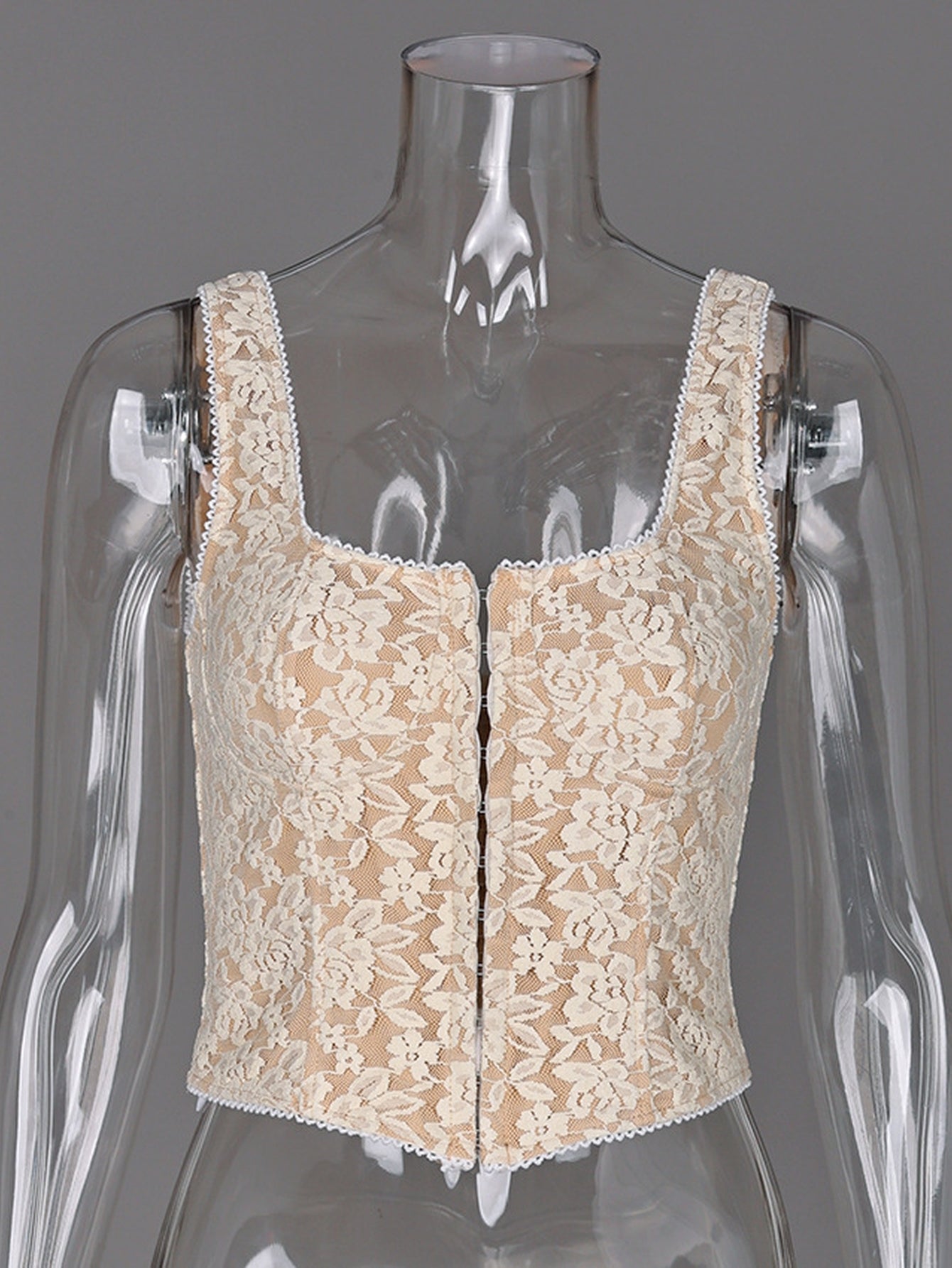 Floral Lace Corset Tank Top