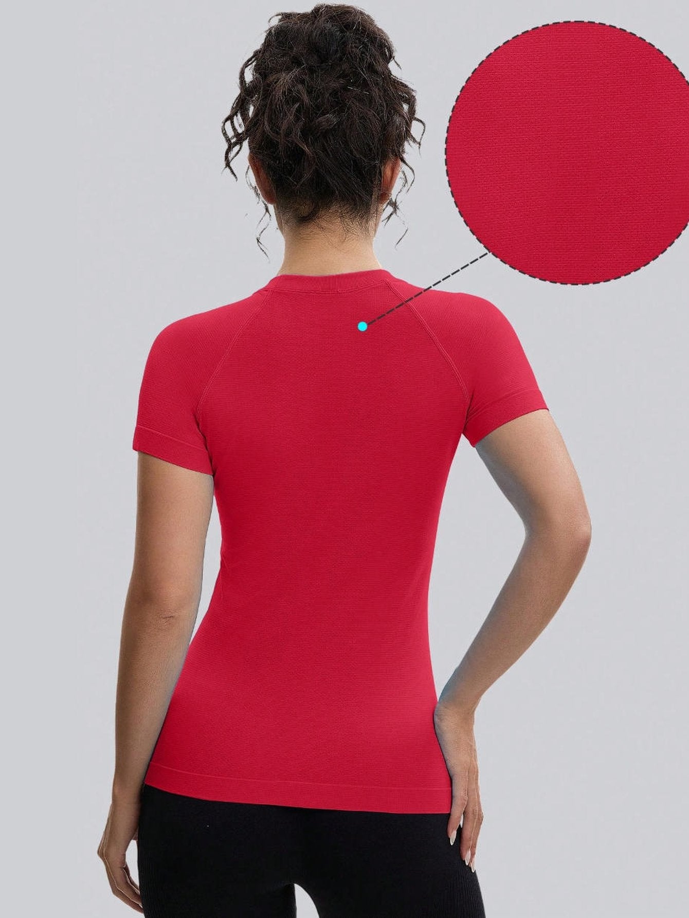 Seamless Stretchy Slim Fit Yoga T-Shirt