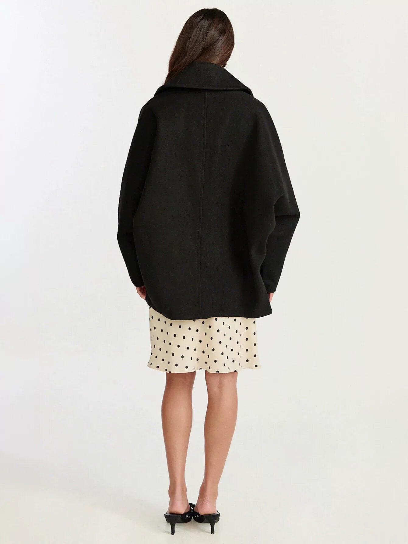 Oversized Button Up Wool Blend Coat