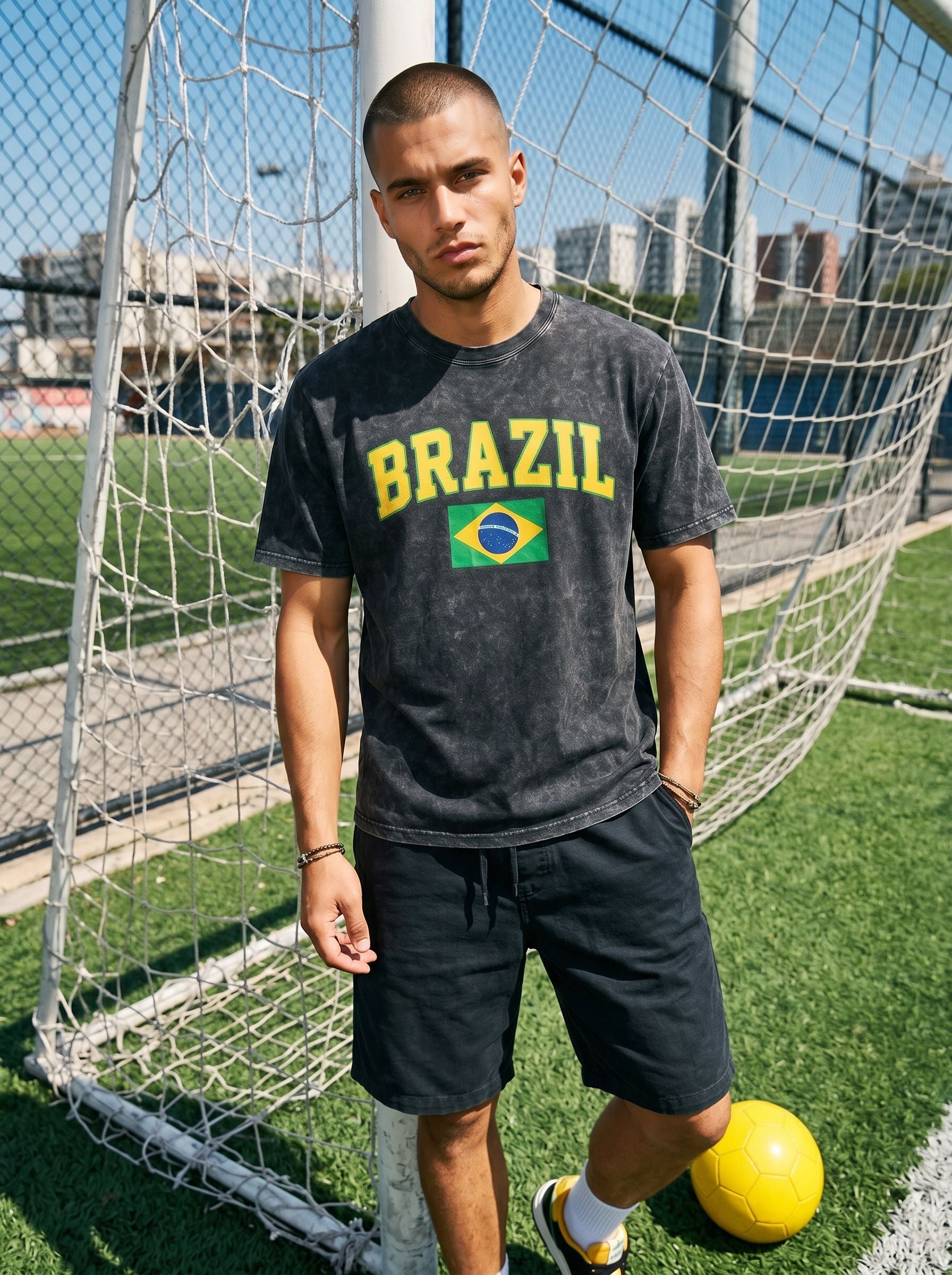 World Cup 2026 Vintage Acid Wash Brazil  T-Shirt