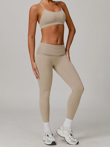 High Waisted Stacked Design Leggings