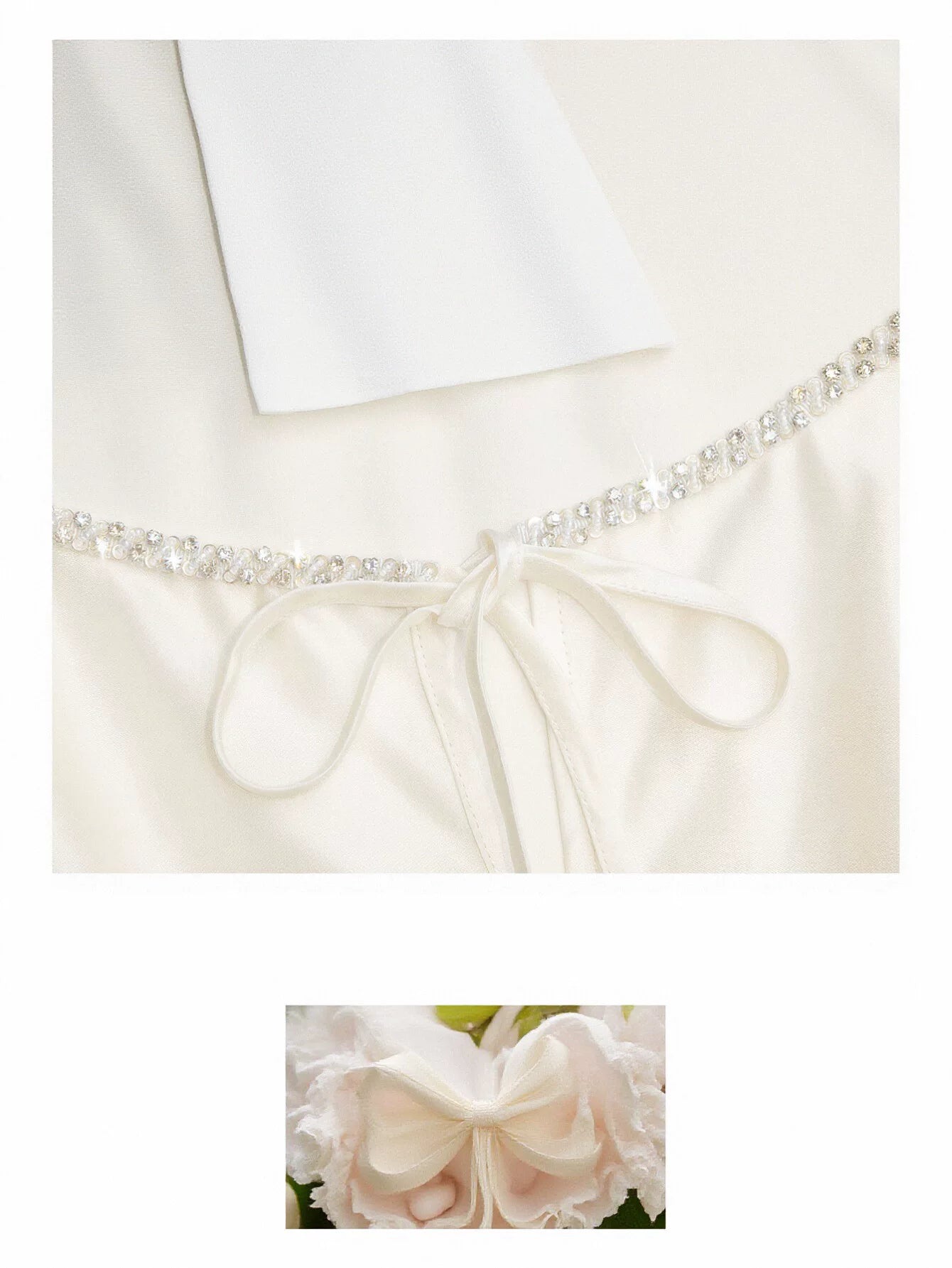 Lace Trim Cropped Satin Blouse