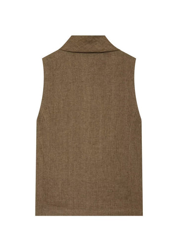 Sleeveless Tie Front Pant Set
