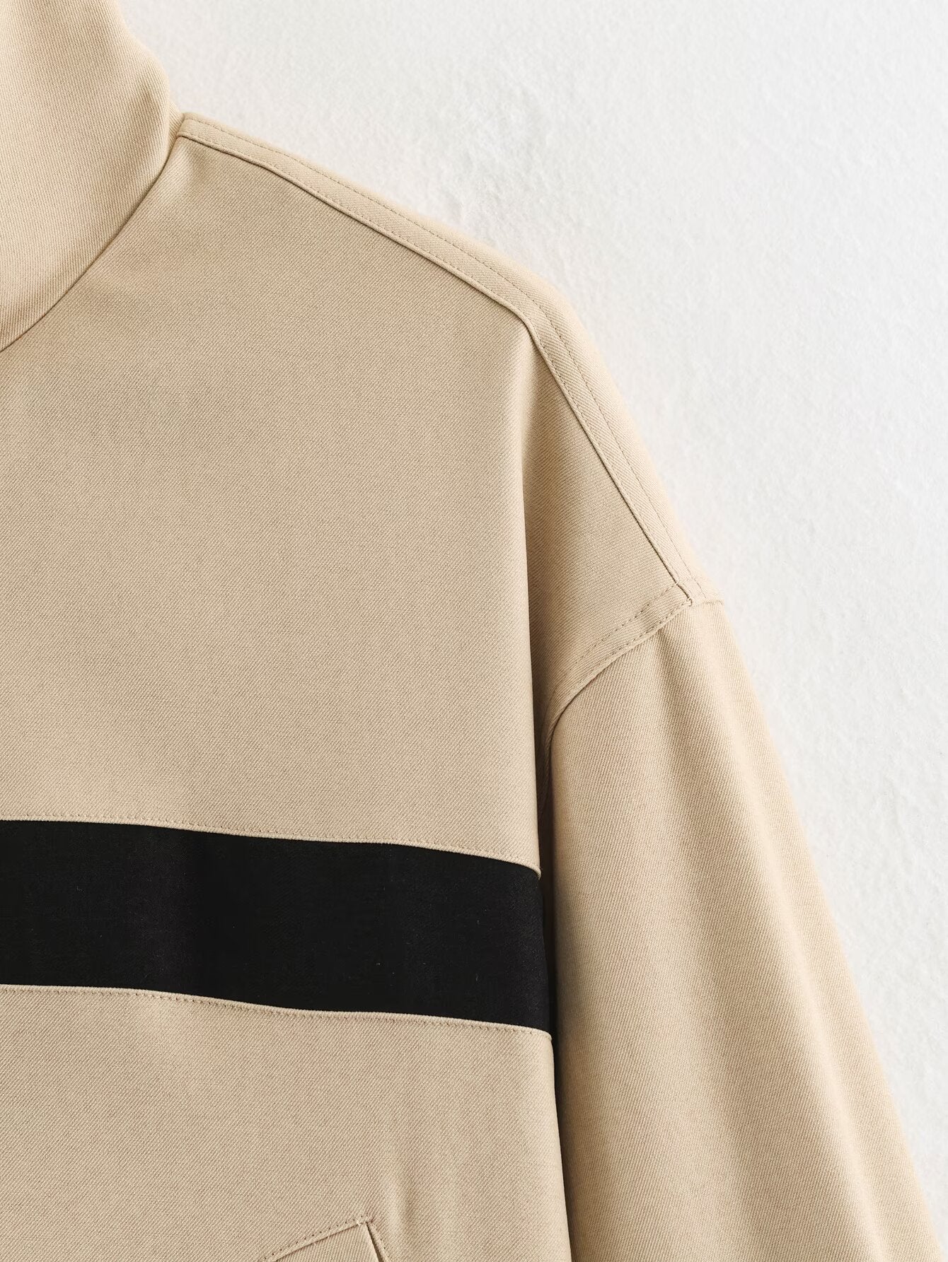Oversized Colorblock Zip Up Jacket