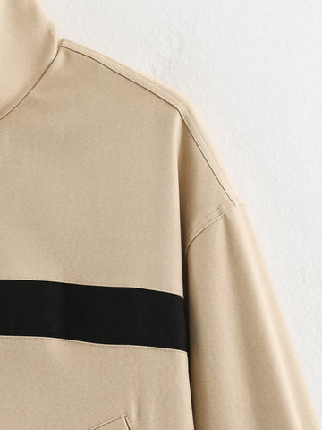 Oversized Colorblock Zip Up Jacket