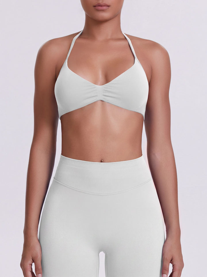 Seamless Halter Neck Sports Bra