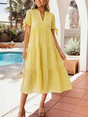Smocked Tiered Midi Dress