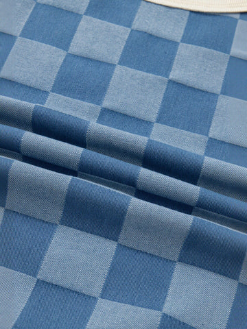 Check Patchwork Vintage T-Shirt