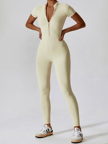 Short Sleeve High Neck Bodysuit