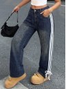 High Waisted Side Lace Jeans