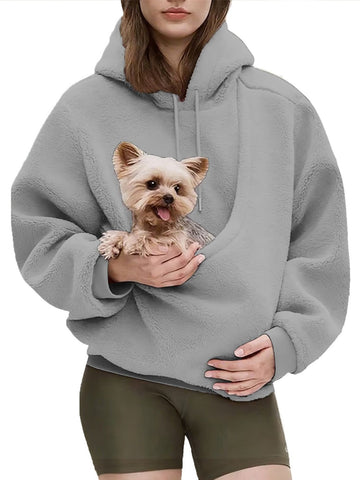 Cozy Fleece Pet Carrier Hoodie
