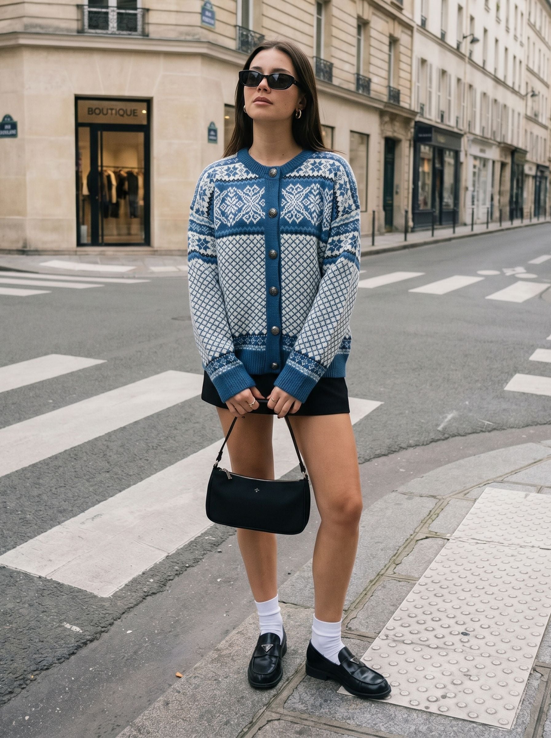 Cozy Fair Isle Button Down Cardigan