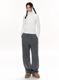 Slim Fit Quilted Knit Puffer Jacket