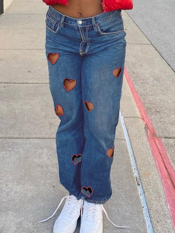 Non Stretch Loose Wide Leg Jeans