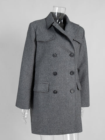 Classic Double Breasted Wool Coat