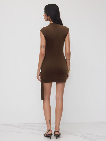 Side Drape Elegant Mini Dress
