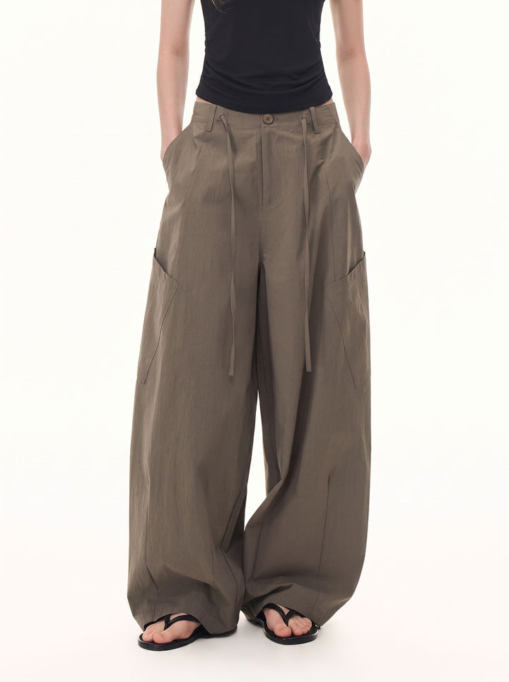High Waisted Wide Leg Cargo Pants