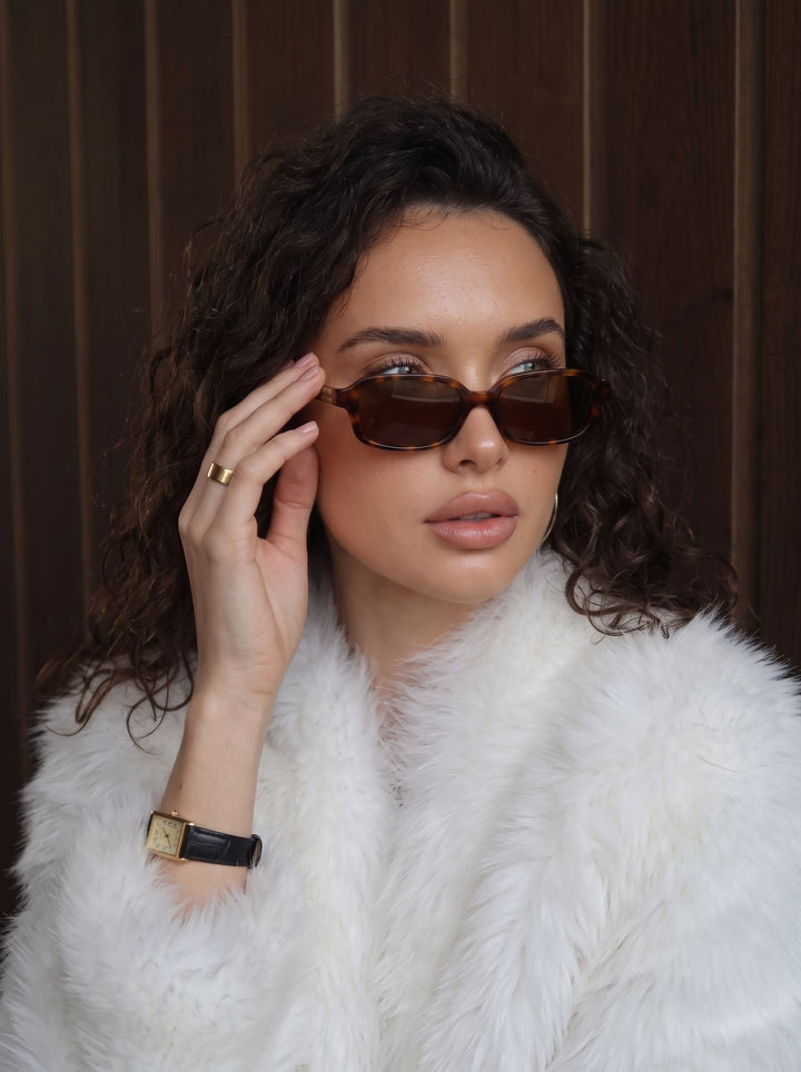 Handcrafted Tortoiseshell Rectangular Sunglasses