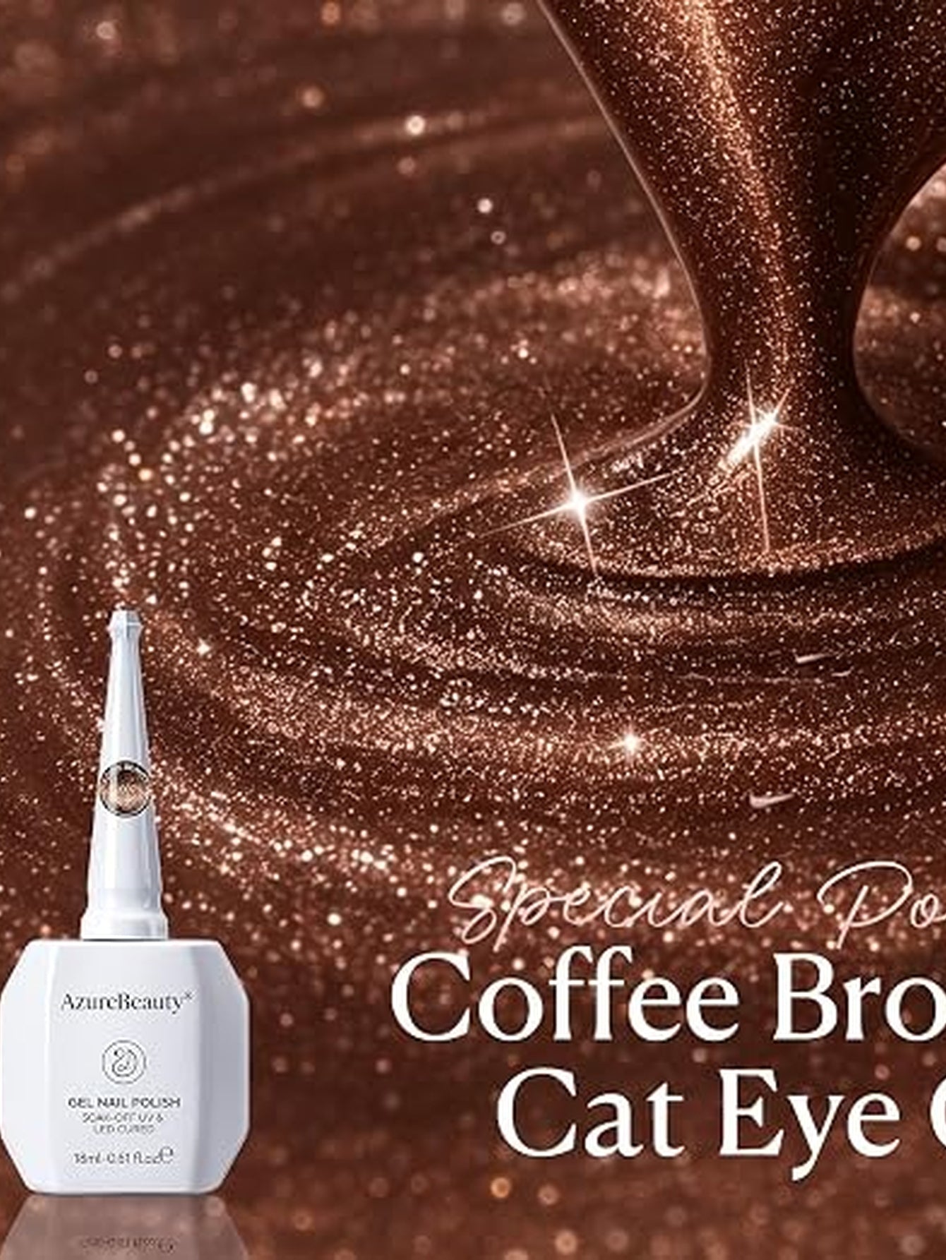 Shimmering Brown Cat Eye Gel Polish