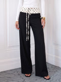 Polka Dot Foldover High Waisted Pants
