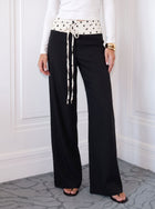 Polka Dot Foldover High Waisted Pants