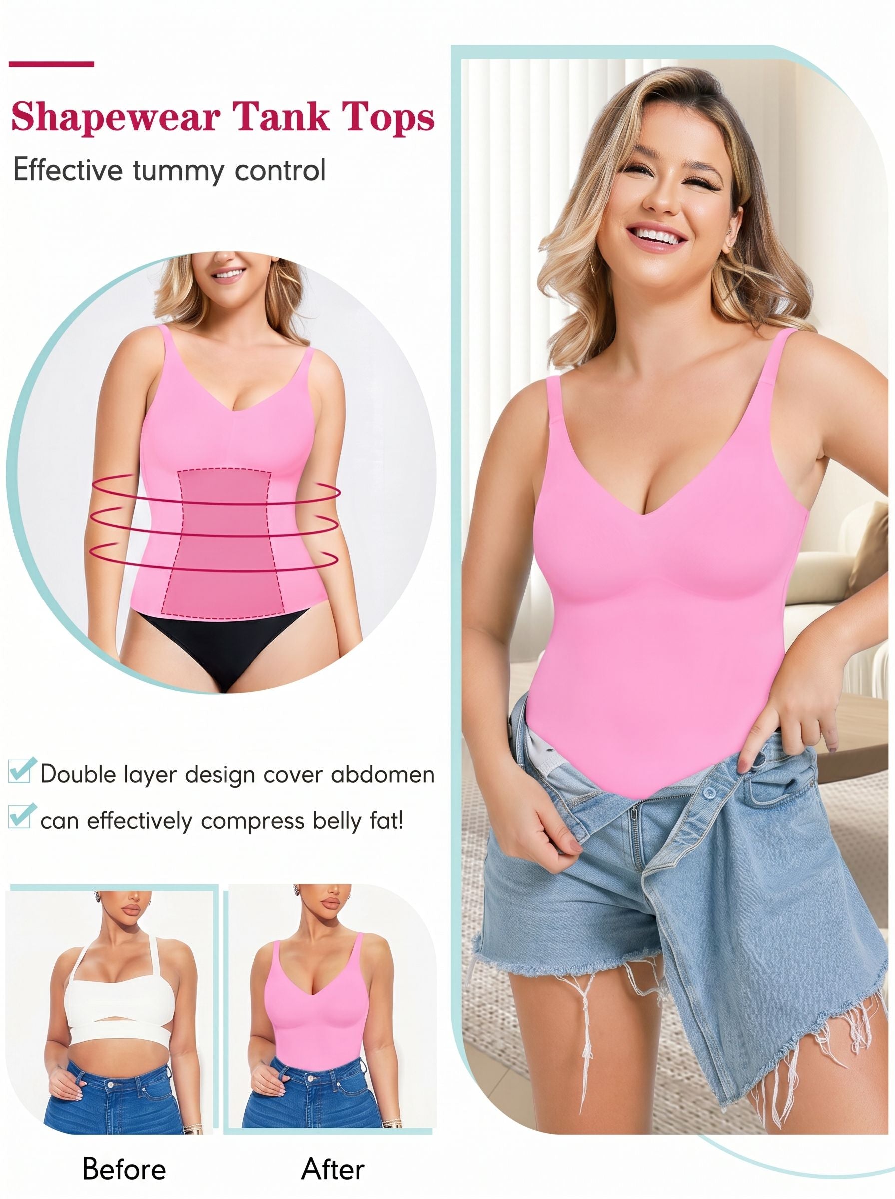Seamless Tummy Control Shapewear Set