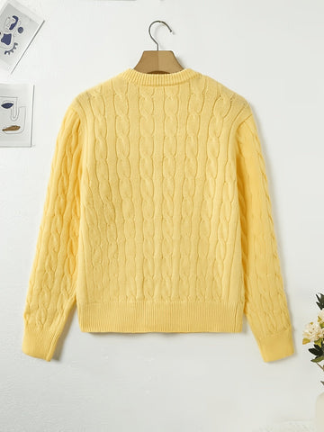 Cozy Cable Knit Button Cardigan